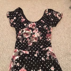 Wet Seal Black Floral Dress